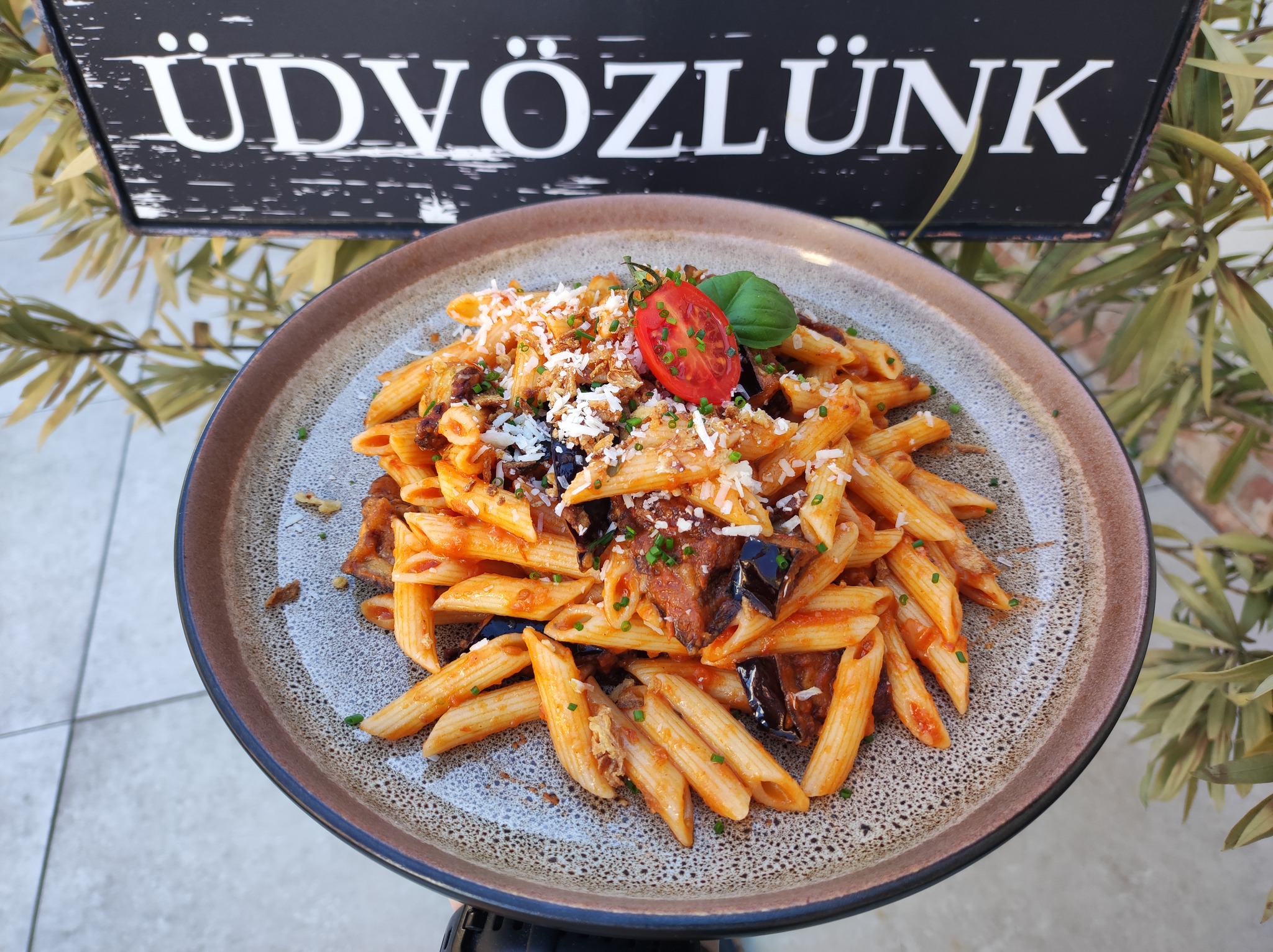 Padlizsánkrém paradicsomos Olasztésztával